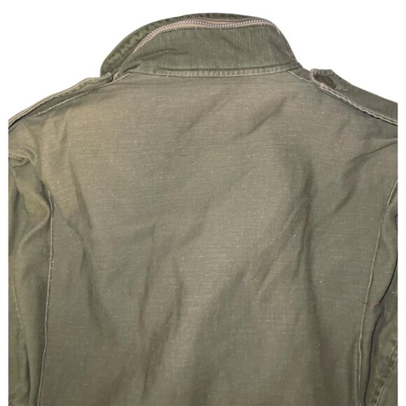 Vintage 70s US Army M-65 Field Jacket Olive Drab Distressed Faded Military Coat - Picture 9 of 10